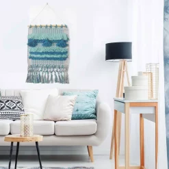 Wall Accents LR Home Coast Gray / Teal Fringed Wall Tapestry 15 Wall Accents LR Home Coast Gray / Teal Fringed Wall Tapestry -Home Accents shop gray teal lr home tapestries wallh80225gyt1622 31 1000