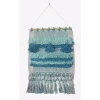 Wall Accents LR Home Coast Gray / Teal Fringed Wall Tapestry
