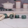 Countertop Storage Creative Home Natural Green Marble Napkin Ring Holder Set For Fine Dinning, Wedding, Ceremony, Party Gathering (Set Of 4-Pieces) -Home Accents shop green creative home napkin holders 33139 64 1000