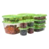 Home Basics 12-Piece Plastic Food Storage Container Set With Vented Plastic Lids