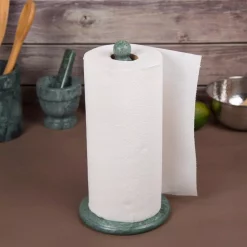 Countertop Storage Creative Home Natural Green Marble 5.5 In. Dia. X 12.5 In. H Paper Towel Holder Kitchen Towel Dispenser -Home Accents shop green polish creative home paper towel holders 74024 4f 1000