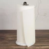 Countertop Storage Creative Home 2-Tone Paper Towel Holder With Gunmetal Metal Pole Natural Marble Base 5-1/2 In. Dia X 12 In. H