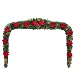 Christmas Greenery Home Accents Holiday 17 Ft. Burgundy Poinsettia Mixed Pine Garland With Berries And Gold Glitter Cedar 9 Christmas Greenery Home Accents Holiday 17 Ft. Burgundy Poinsettia Mixed Pine Garland With Berries And Gold Glitter Cedar -Home Accents shop home accents holiday christmas garland 17202014hd a0 1000