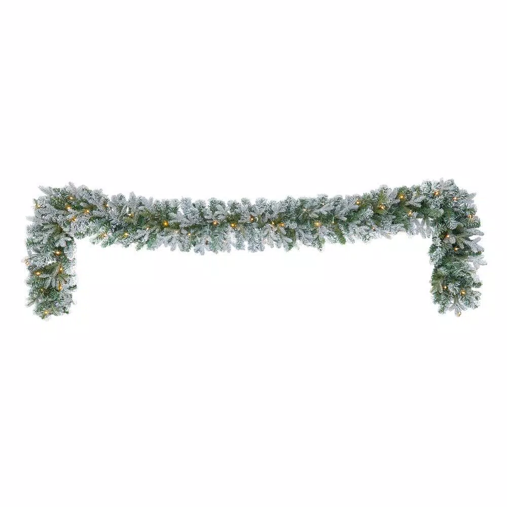Christmas Greenery Home Accents Holiday 9 Ft Starry Light Battery Operated Flocked Frasier Fir LED Pre-Lit Garland With Timer 7 Christmas Greenery Home Accents Holiday 9 Ft Starry Light Battery Operated Flocked Frasier Fir LED Pre-Lit Garland With Timer - Image 5