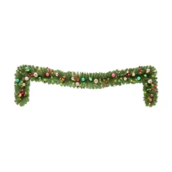 Christmas Greenery Home Accents Holiday 9 Ft. Fantasleigh Battery Operated Pre-Lit LED Artificial Christmas Garland -Home Accents shop home accents holiday christmas garland chzh1762030h2 a0 1000