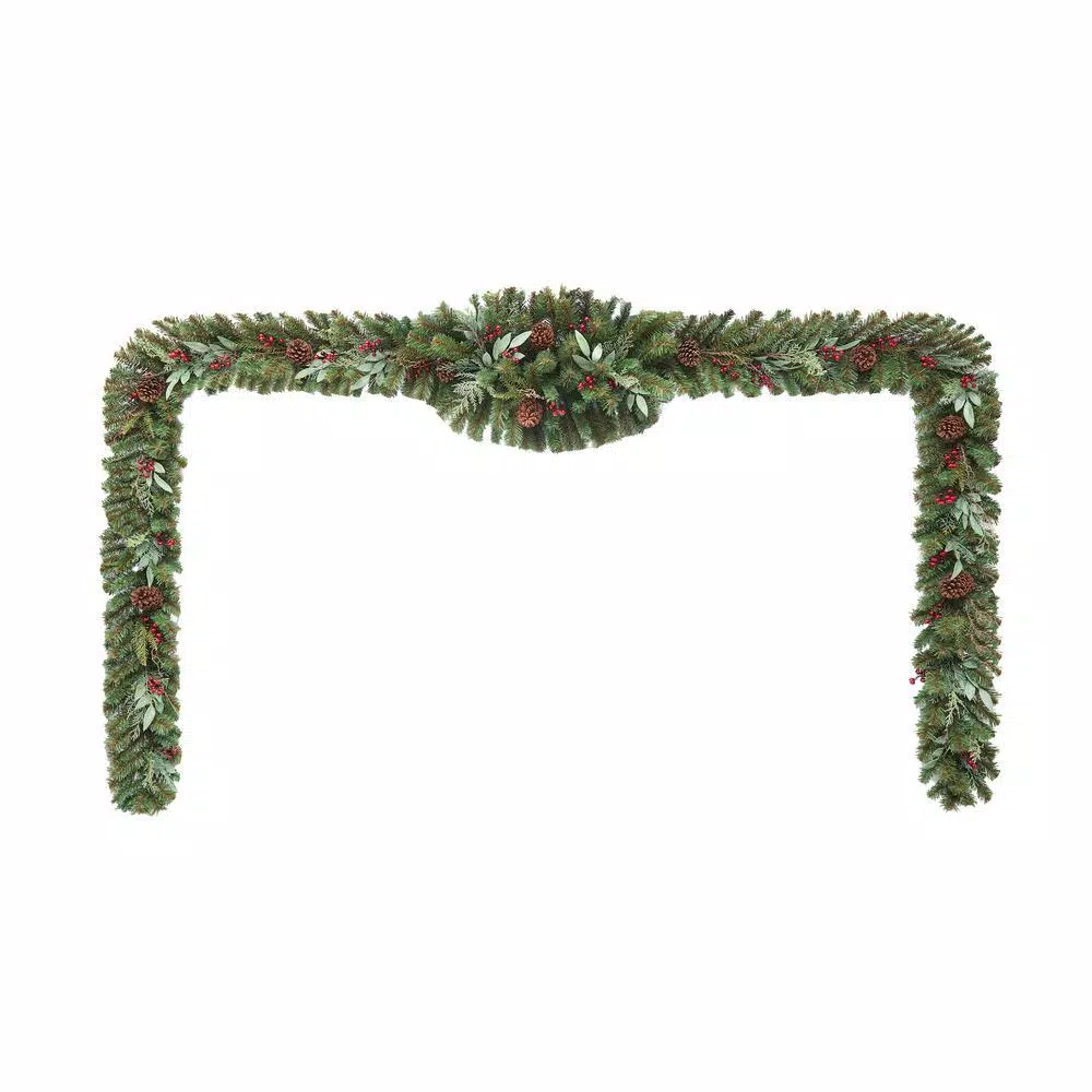 Christmas Greenery Home Accents Holiday 17 Ft. Woodmoore Unlit Artificial Christmas Garland 5 Christmas Greenery Home Accents Holiday 17 Ft. Woodmoore Unlit Artificial Christmas Garland - Image 3
