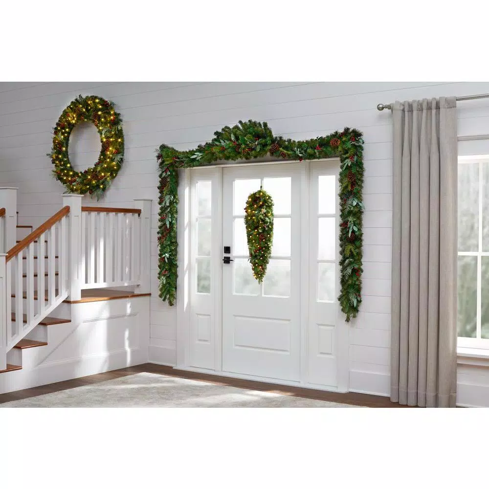 Christmas Greenery Home Accents Holiday 17 Ft. Woodmoore Unlit Artificial Christmas Garland 4 Christmas Greenery Home Accents Holiday 17 Ft. Woodmoore Unlit Artificial Christmas Garland - Image 2