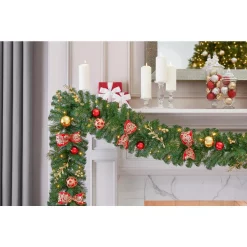 Christmas Greenery Home Accents Holiday 12 Ft. Royal Easton Battery Operated Pre-Lit LED Artificial Christmas Garland 11 Christmas Greenery Home Accents Holiday 12 Ft. Royal Easton Battery Operated Pre-Lit LED Artificial Christmas Garland -Home Accents shop home accents holiday christmas garland chzh7302009h9 40 1000