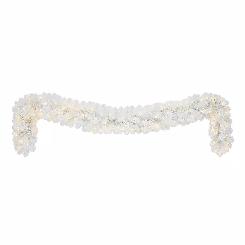 Christmas Greenery Home Accents Holiday 9 Ft. Uptown Pre-Lit LED Artificial Christmas Garland With 180 Tips And 100 Warm White Micro Dot Lights 6 Christmas Greenery Home Accents Holiday 9 Ft. Uptown Pre-Lit LED Artificial Christmas Garland With 180 Tips And 100 Warm White Micro Dot Lights - Image 4