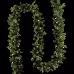 Christmas Greenery Home Accents Holiday 12 Ft. Pre-Lit Norway Garland With Battery Operated Warm White LED Light -Home Accents shop home accents holiday christmas garland seyi710009th9 a0 1000