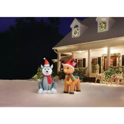 Outdoor Christmas Decorations Home Accents Holiday 3.5 Ft. Pre-Lit Airblown Inflatable Reindeer 20 Outdoor Christmas Decorations Home Accents Holiday 3.5 Ft. Pre-Lit Airblown Inflatable Reindeer -Home Accents shop home accents holiday christmas inflatables 11161 1f 1000