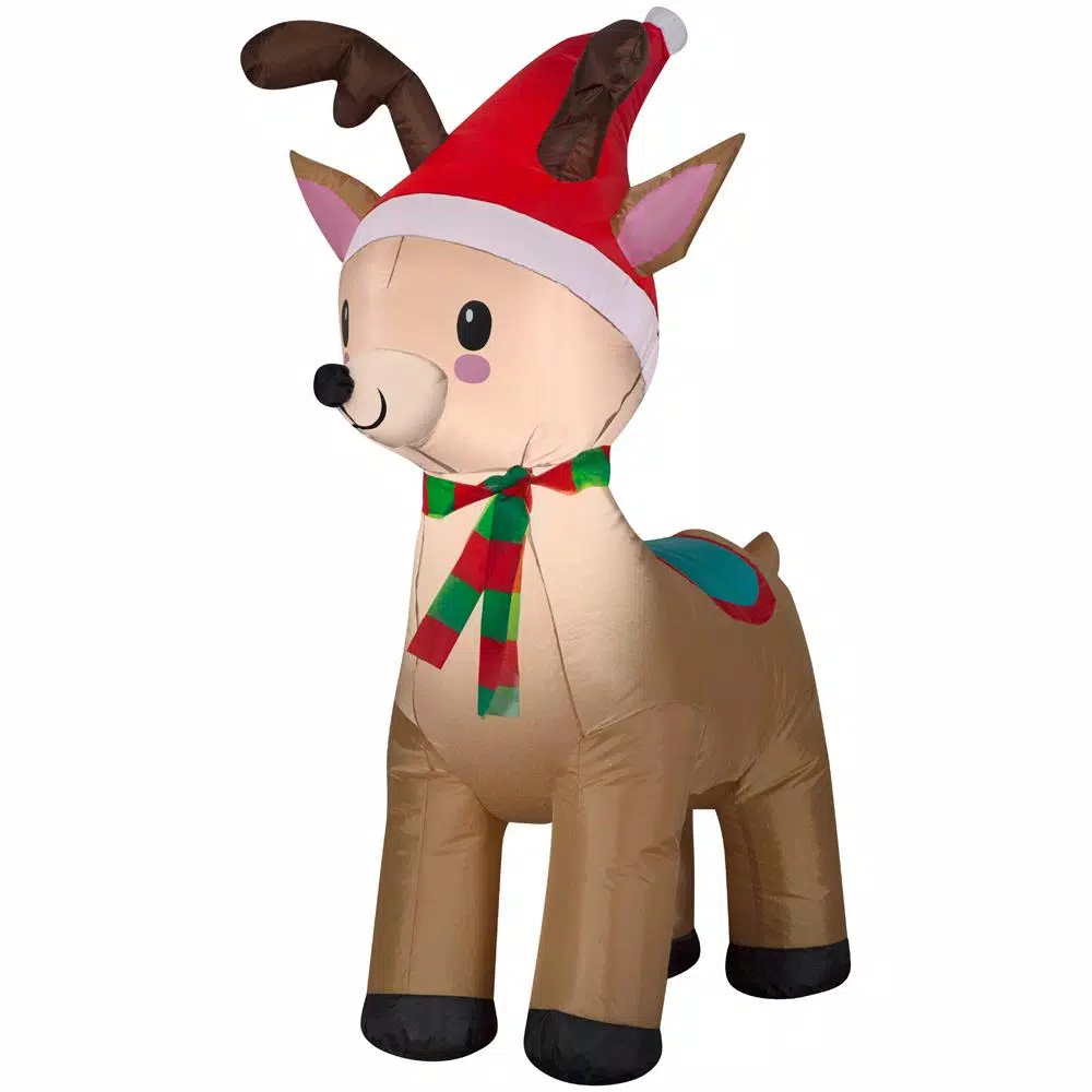 Outdoor Christmas Decorations Home Accents Holiday 3.5 Ft. Pre-Lit Airblown Inflatable Reindeer 3 Outdoor Christmas Decorations Home Accents Holiday 3.5 Ft. Pre-Lit Airblown Inflatable Reindeer