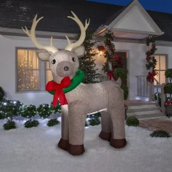 Outdoor Christmas Decorations Home Accents Holiday 11 Ft. Pre-Lit Giant Airblown Inflatable Fuzzy Reindeer 31 Outdoor Christmas Decorations Home Accents Holiday 11 Ft. Pre-Lit Giant Airblown Inflatable Fuzzy Reindeer -Home Accents shop home accents holiday christmas inflatables 116907 31 1000