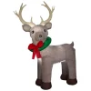 Outdoor Christmas Decorations Home Accents Holiday 11 Ft. Pre-Lit Giant Airblown Inflatable Fuzzy Reindeer -Home Accents shop home accents holiday christmas inflatables 116907 64 1000