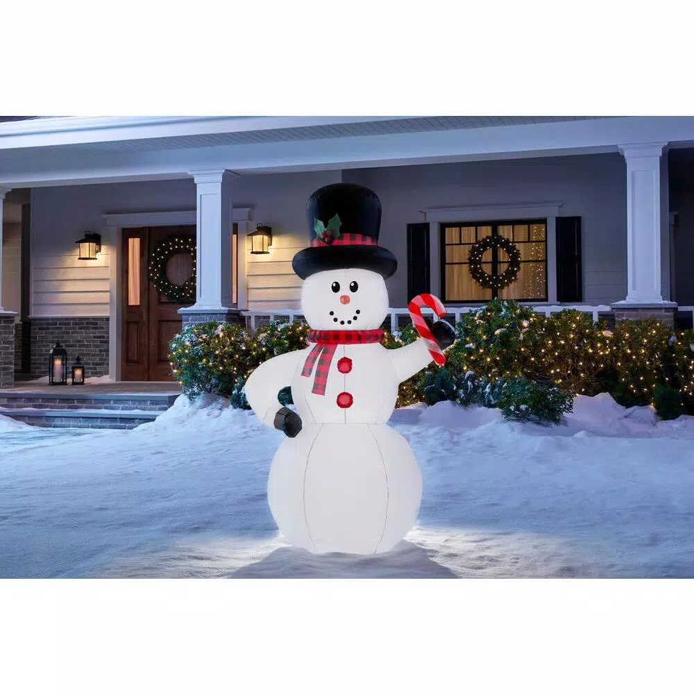 Outdoor Christmas Decorations Home Accents Holiday 6.5 Ft. Inflatable Snowman 4 Outdoor Christmas Decorations Home Accents Holiday 6.5 Ft. Inflatable Snowman - Image 2