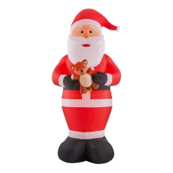 Outdoor Christmas Decorations Home Accents Holiday 12 Ft. Giant Inflatable Santa With LED Lights