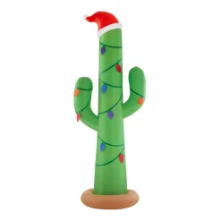 Outdoor Christmas Decorations Home Accents Holiday 12 Ft. Giant-Sized Inflatable Christmas Cactus