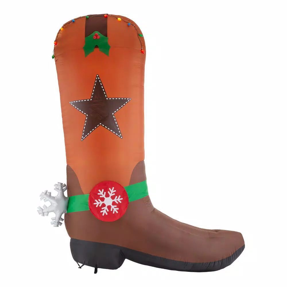 Outdoor Christmas Decorations Home Accents Holiday 11 Ft Giant-Sized LED Inflatable Cowboy Boot 3 Outdoor Christmas Decorations Home Accents Holiday 11 Ft Giant-Sized LED Inflatable Cowboy Boot