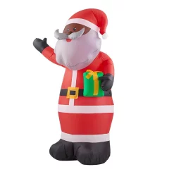Outdoor Christmas Decorations Home Accents Holiday 6.5 Ft. LED Outdoor Inflatable Black Santa -Home Accents shop home accents holiday christmas inflatables 118093 40 1000