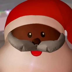 Outdoor Christmas Decorations Home Accents Holiday 6.5 Ft. LED Outdoor Inflatable Black Santa -Home Accents shop home accents holiday christmas inflatables 118093 a0 1000