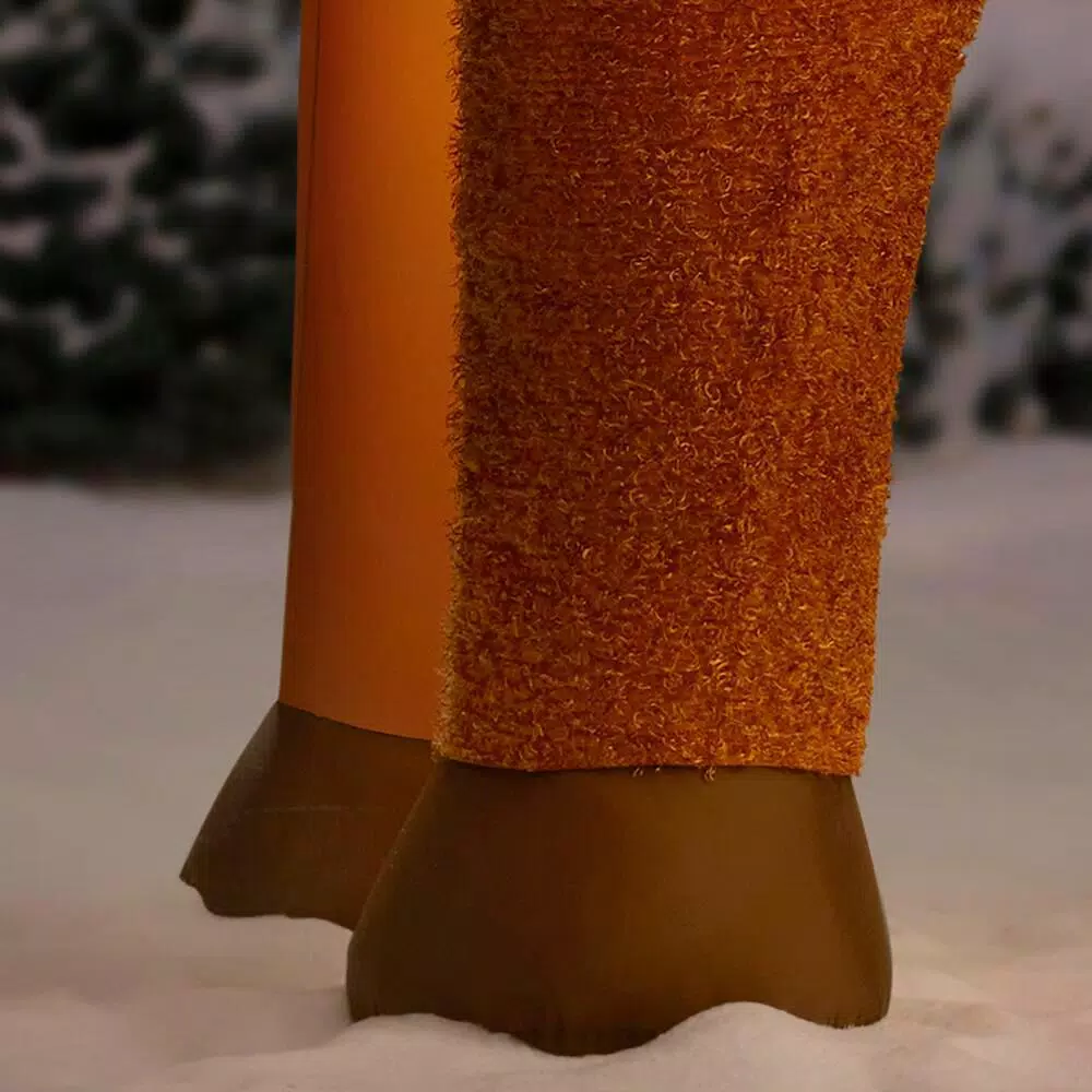 Outdoor Christmas Decorations Home Accents Holiday 10.5 Ft. Pre-Lit LED Giant-Sized Inflatable Fuzzy Standing Reindeer 7 Outdoor Christmas Decorations Home Accents Holiday 10.5 Ft. Pre-Lit LED Giant-Sized Inflatable Fuzzy Standing Reindeer - Image 5