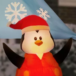 Outdoor Christmas Decorations Home Accents Holiday 7 Ft. Pre-Lit LED Inflatable Santa In Sailboat Scene -Home Accents shop home accents holiday christmas inflatables 37335 1d 1000