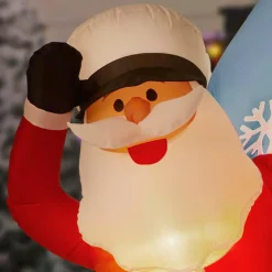 Outdoor Christmas Decorations Home Accents Holiday 7 Ft. Pre-Lit LED Inflatable Santa In Sailboat Scene -Home Accents shop home accents holiday christmas inflatables 37335 a0 1000