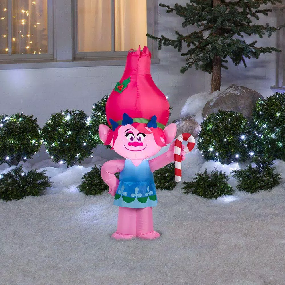 Outdoor Christmas Decorations Home Accents Holiday 21.65 In. W X 12.99 In. D X 42.13 In. H Lighted Inflatable Poppy With Candy Cane 4 Outdoor Christmas Decorations Home Accents Holiday 21.65 In. W X 12.99 In. D X 42.13 In. H Lighted Inflatable Poppy With Candy Cane - Image 2