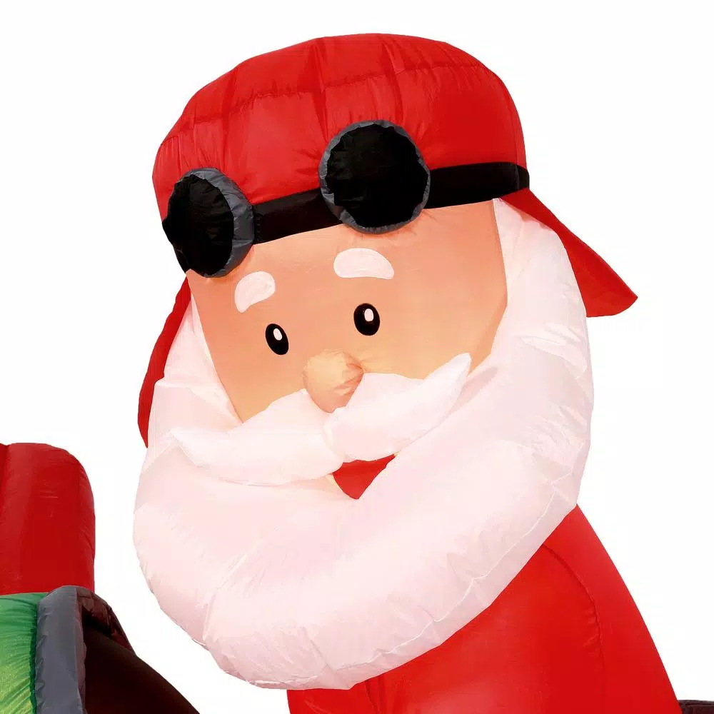 Outdoor Christmas Decorations Home Accents Holiday 16 Ft. Inflatable Santa On Airplane 5 Outdoor Christmas Decorations Home Accents Holiday 16 Ft. Inflatable Santa On Airplane - Image 3