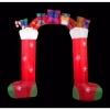 Outdoor Christmas Decorations Home Accents Holiday 9.5 Ft. Inflatable Christmas Airblown Archway-Mixed Media-Stocking
