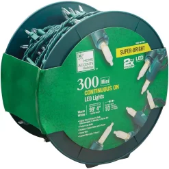 Christmas Lights Home Accents Holiday 300-Light LED Mini Constant-On White String Lights -Home Accents shop home accents holiday christmas string lights ty560 1715 1ww 1d 1000