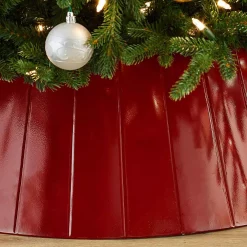Christmas Tree Decorations Home Accents Holiday 27 In. D Red Metal Christmas Tree Collar -Home Accents shop home accents holiday christmas tree skirts collars 4040577 a0 1000