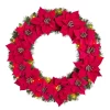 Christmas Greenery Home Accents Holiday 30 In. Berry Bliss Battery Operated Pre-Lit LED Artificial Christmas Wreath With Poinsettia -Home Accents shop home accents holiday christmas wreaths chzh3812096hd 64 1000