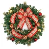 Christmas Greenery Home Accents Holiday 30 In Royal Easton Battery Operated Pine LED Pre-Lit Artificial Wreath With Timer -Home Accents shop home accents holiday christmas wreaths chzh7302009h3 64 1000