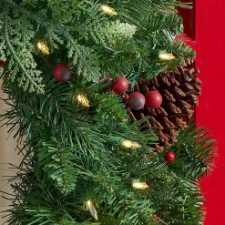 Christmas Greenery Home Accents Holiday 30 In. Winslow Fir Battery Operated Pre-lit Artificial Christmas Wreath With 175 Tips And 50 Warm White Lights -Home Accents shop home accents holiday christmas wreaths gd26p4598l02 1d 1000