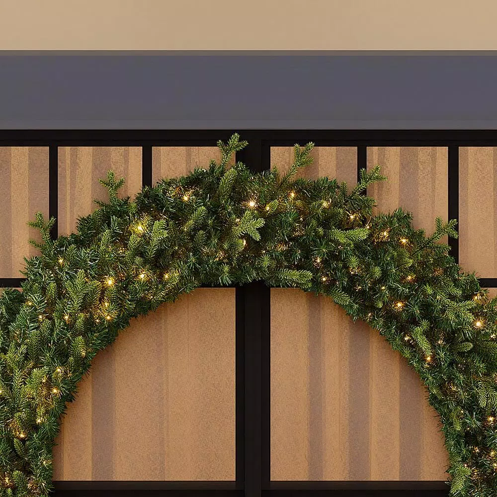 Christmas Greenery Home Accents Holiday 60 In. Jackson Prelit Artificial Wreath With 300-Low Voltage LED Micro Dot Lights 6 Christmas Greenery Home Accents Holiday 60 In. Jackson Prelit Artificial Wreath With 300-Low Voltage LED Micro Dot Lights - Image 4