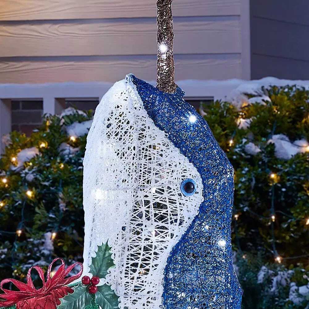 Outdoor Christmas Decorations Home Accents Holiday 4 Ft LED Narwhal 6 Outdoor Christmas Decorations Home Accents Holiday 4 Ft LED Narwhal - Image 4