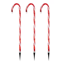 Outdoor Christmas Decorations Home Accents Holiday 4 Ft. Lighted Candy Cane (3-Pack) -Home Accents shop home accents holiday christmas yard decorations ty086 2018 40 1000