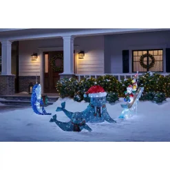 Outdoor Christmas Decorations Home Accents Holiday 4 Ft LED Penguin And Skating Snowman -Home Accents shop home accents holiday christmas yard decorations ty151 2011 4 40 1000