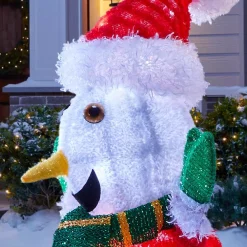 Outdoor Christmas Decorations Home Accents Holiday 4 Ft LED Penguin And Skating Snowman -Home Accents shop home accents holiday christmas yard decorations ty151 2011 4 66 1000