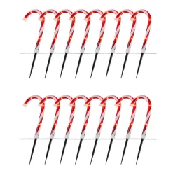 Outdoor Christmas Decorations Home Accents Holiday 10 In. Candy Cane Pathway Lights (Set Of 2)