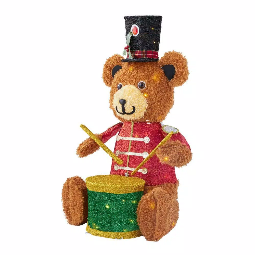 Outdoor Christmas Decorations Home Accents Holiday 3 Ft Yuletide Lane LED Teddy Bear 5 Outdoor Christmas Decorations Home Accents Holiday 3 Ft Yuletide Lane LED Teddy Bear - Image 3