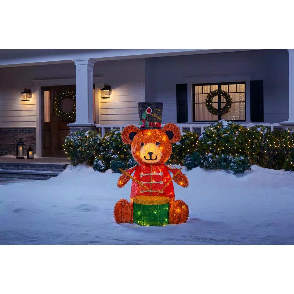 Outdoor Christmas Decorations Home Accents Holiday 3 Ft Yuletide Lane LED Teddy Bear 4 Outdoor Christmas Decorations Home Accents Holiday 3 Ft Yuletide Lane LED Teddy Bear - Image 2