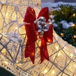 Outdoor Christmas Decorations Home Accents Holiday 84 In. Warm White 240-Light LED White Jumping Deer -Home Accents shop home accents holiday christmas yard decorations ty401 1811 3 1d 1000