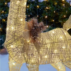 Outdoor Christmas Decorations Home Accents Holiday 4 Ft Warm White 80-Light LED White Deer With Gold Bow 11 Outdoor Christmas Decorations Home Accents Holiday 4 Ft Warm White 80-Light LED White Deer With Gold Bow -Home Accents shop home accents holiday christmas yard decorations ty421 1811 2 1d 1000