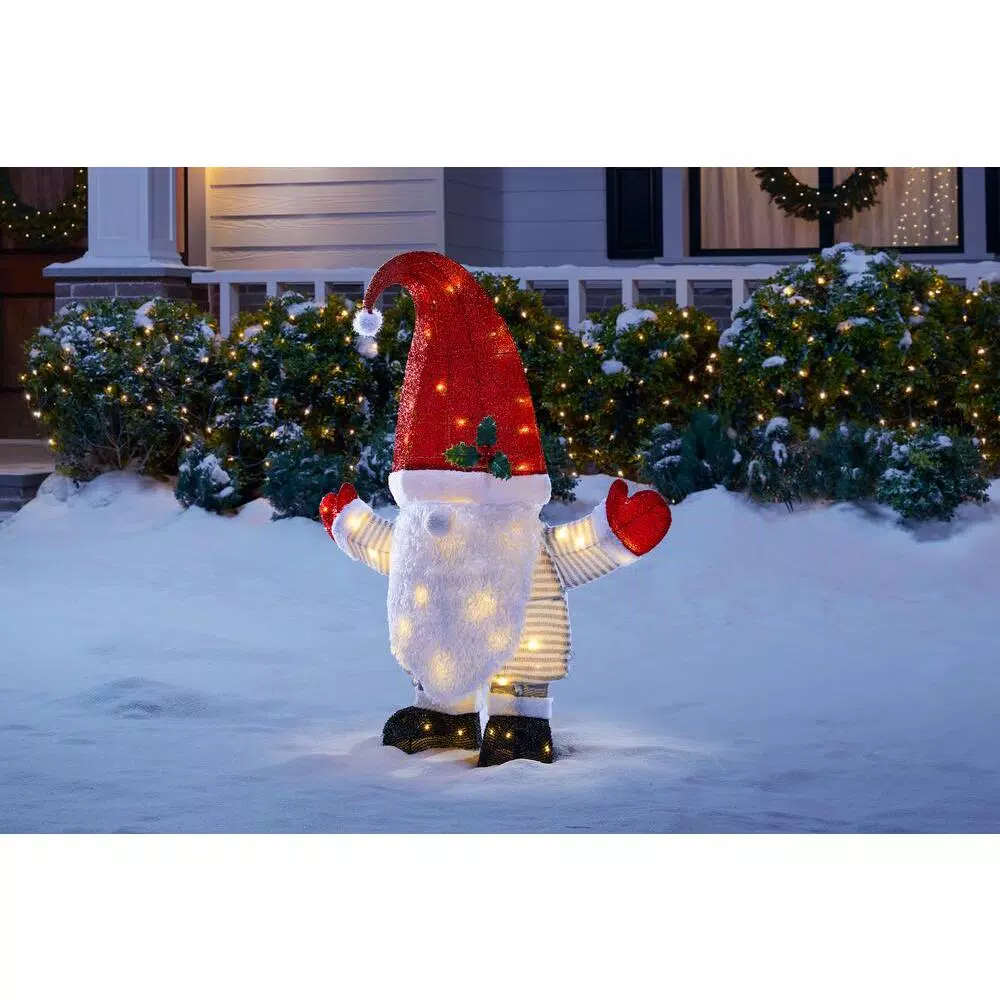 Outdoor Christmas Decorations Home Accents Holiday 3 Ft. Yuletide Lane LED Large Christmas Gnome 4 Outdoor Christmas Decorations Home Accents Holiday 3 Ft. Yuletide Lane LED Large Christmas Gnome - Image 2