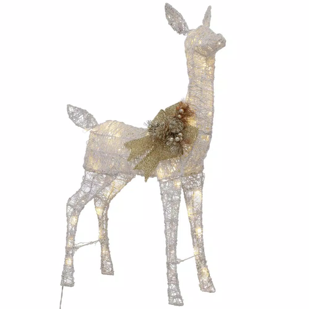 Outdoor Christmas Decorations Home Accents Holiday 3 Ft LED Lighted White Deer And Doe 9 Outdoor Christmas Decorations Home Accents Holiday 3 Ft LED Lighted White Deer And Doe - Image 7