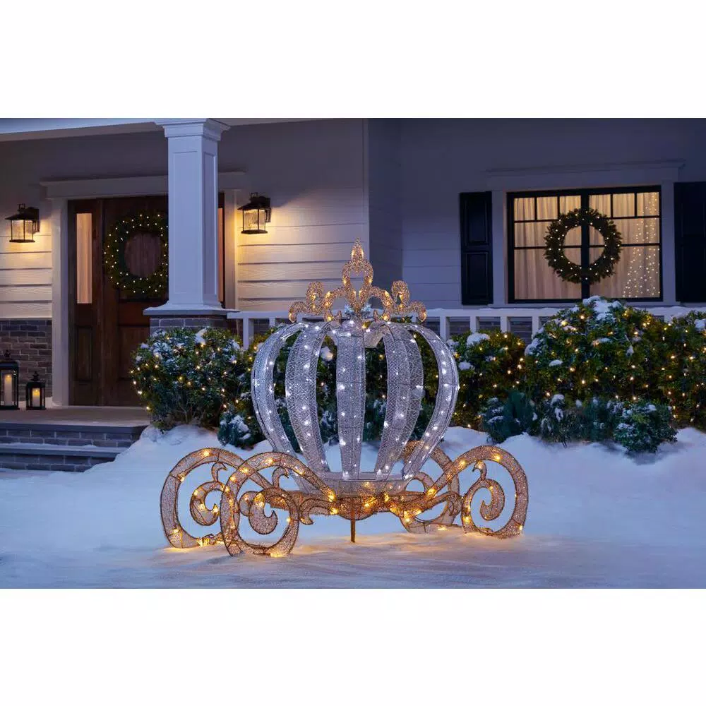Outdoor Christmas Decorations Home Accents Holiday 4 Ft. LED Twinkling Carriage 4 Outdoor Christmas Decorations Home Accents Holiday 4 Ft. LED Twinkling Carriage - Image 2