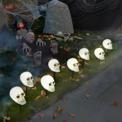 Halloween Lights Home Accents Holiday 14.5 In. LED Scary Skull Pathway Markers With Timer (4-Pack) 9 Halloween Lights Home Accents Holiday 14.5 In. LED Scary Skull Pathway Markers With Timer (4-Pack) -Home Accents shop home accents holiday halloween pathway lights 8303 16015 e1 1000