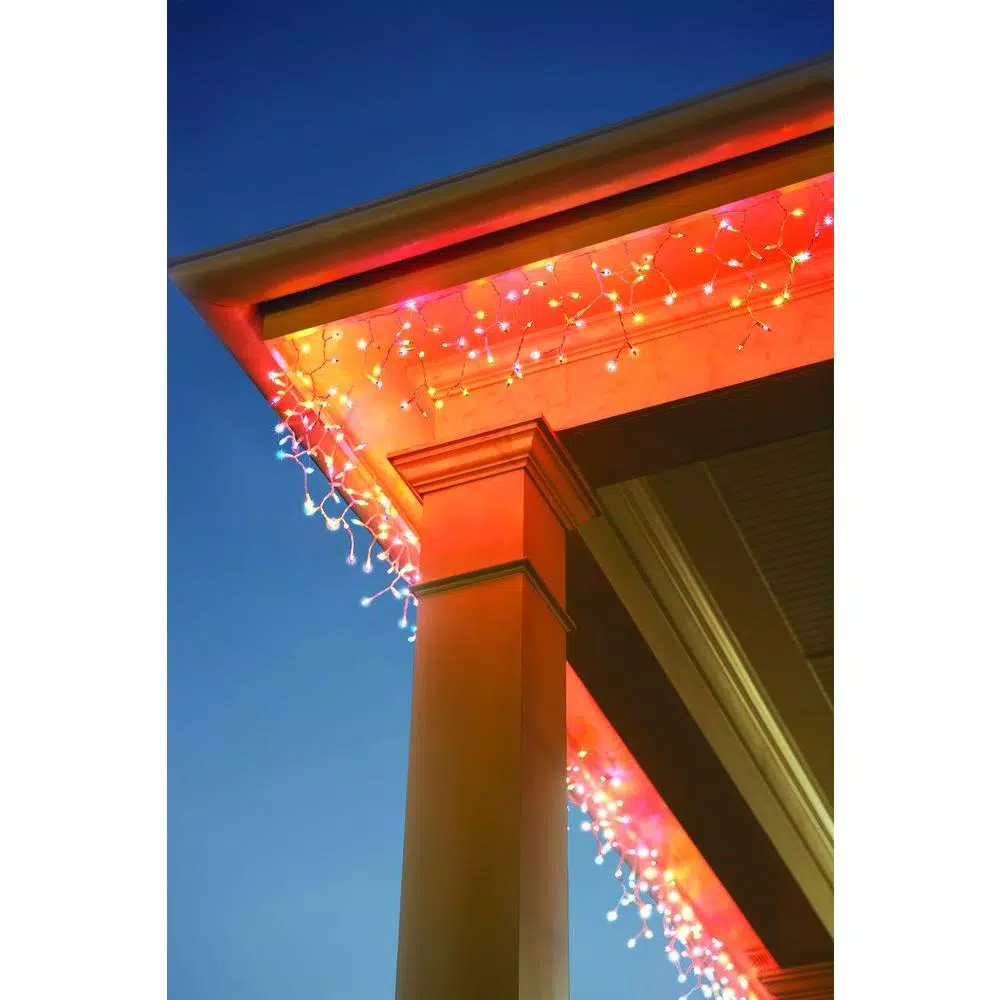 Christmas Lights Home Accents Holiday 8 Ft. 110-Light LED Multi-Color Smooth Mini Solar Icicle Light String 4 Christmas Lights Home Accents Holiday 8 Ft. 110-Light LED Multi-Color Smooth Mini Solar Icicle Light String - Image 2